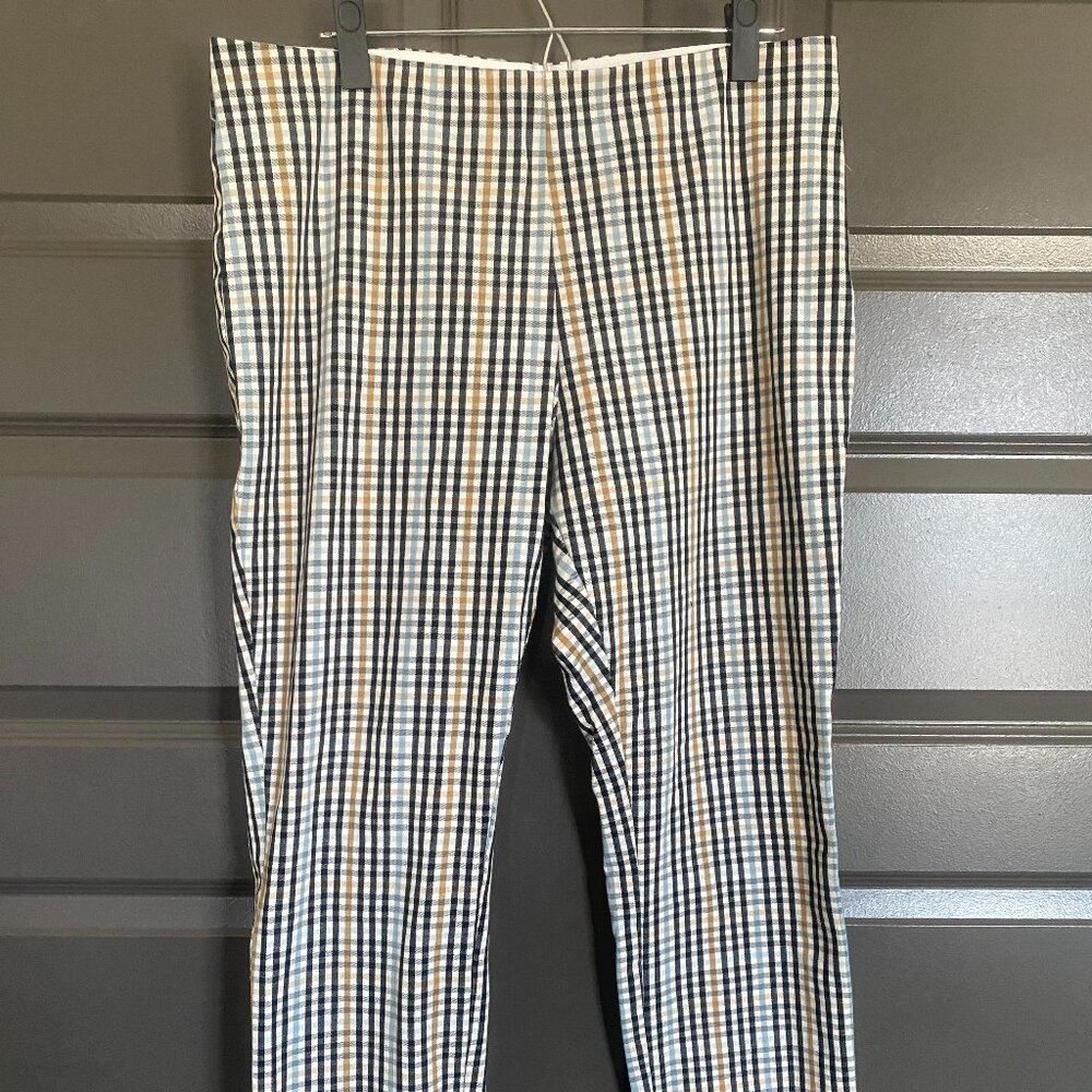 Women's Gingham Business Casual Stretchy Pant Size 14
